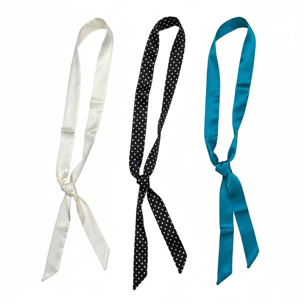 3 Assorted Skinny Scarf Ties
